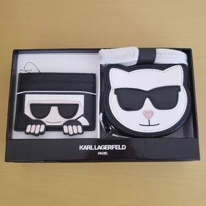 Karl Lagerfeld Black and White Cat Face Set